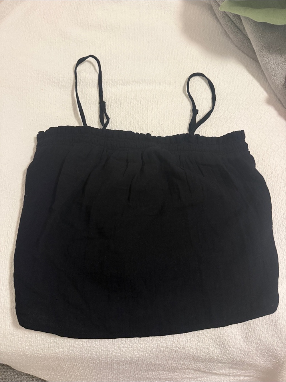 Old Navy Black Smocked Spaghetti Strap Camisole